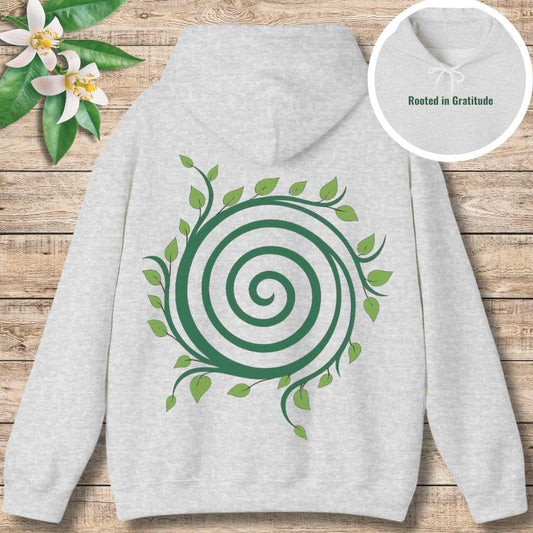 Rooted in Gratitude Hoodie (Front and Back)