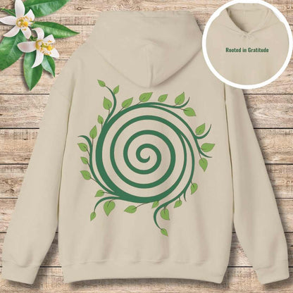 Rooted in Gratitude Hoodie (Front and Back)