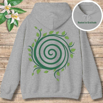 Rooted in Gratitude Hoodie (Front and Back)