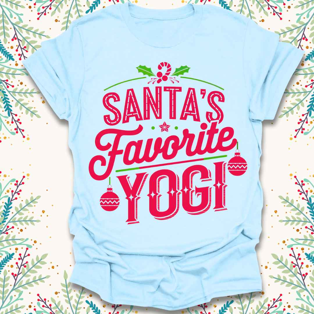 Santa's Favorite Yogi Christmas T-Shirt