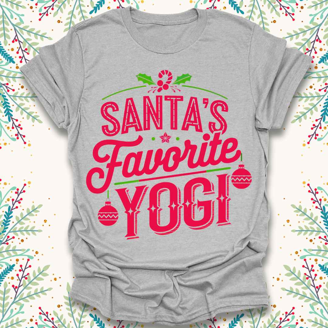Santa's Favorite Yogi Christmas T-Shirt