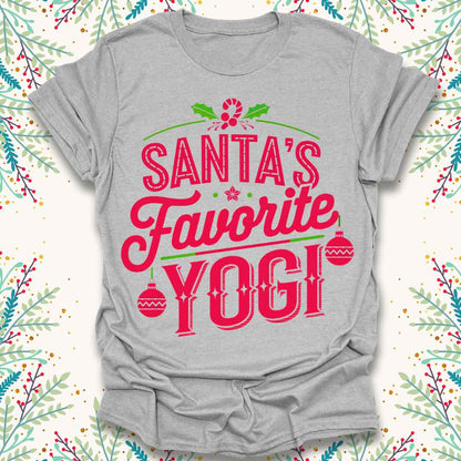 Santa's Favorite Yogi Christmas T-Shirt