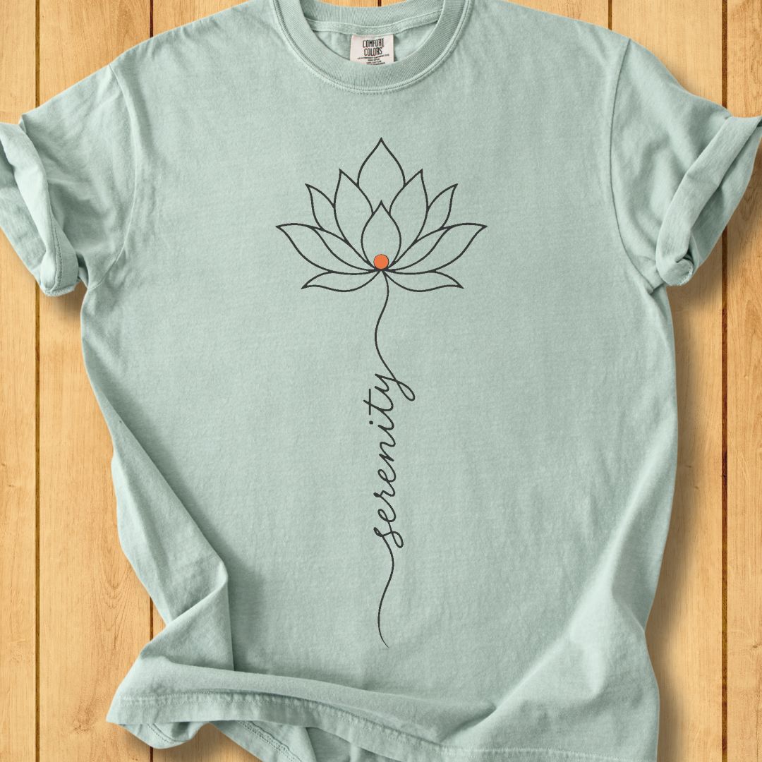 Serenity Lotus Unisex Dyed T-Shirt
