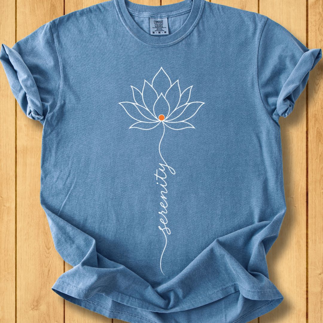 Serenity Lotus Unisex Dyed T-Shirt