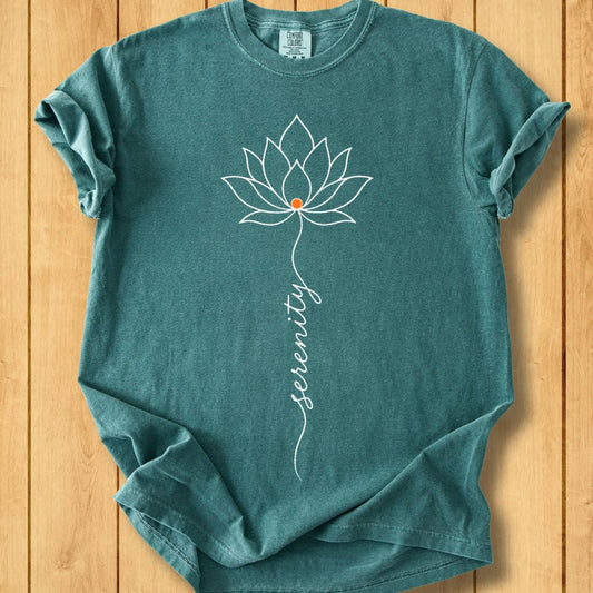 Serenity Lotus Unisex Dyed T-Shirt