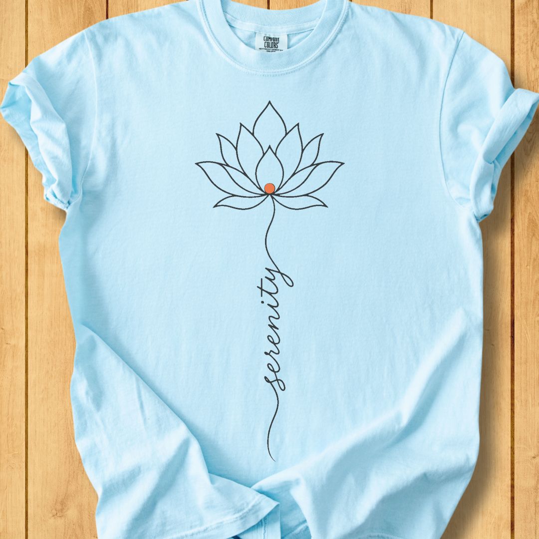 Serenity Lotus Unisex Dyed T-Shirt