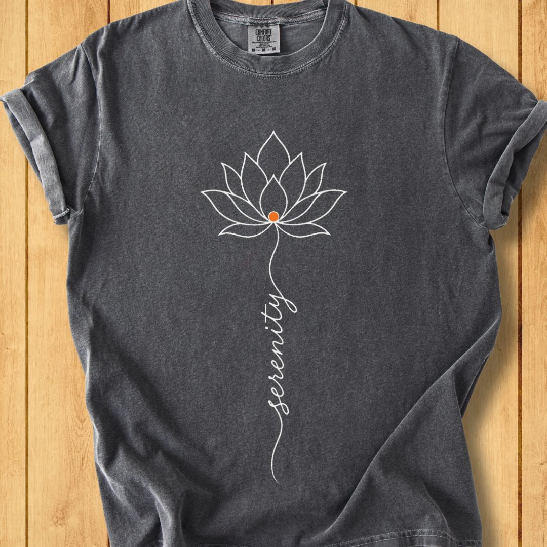 Serenity Lotus Unisex Dyed T-Shirt