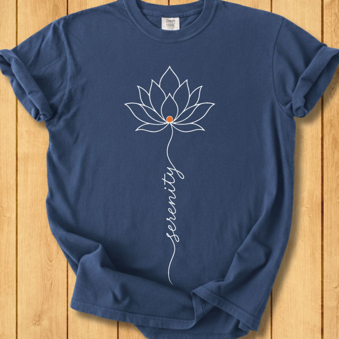 Serenity Lotus Unisex Dyed T-Shirt