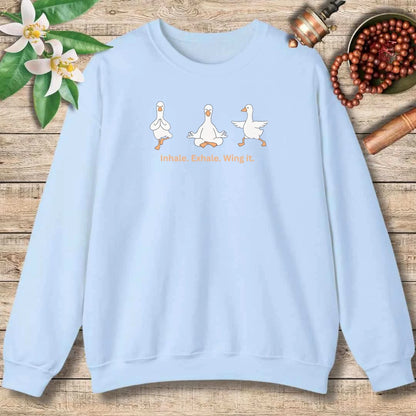 Inhale. Exhale. Wing It. Sweatshirt