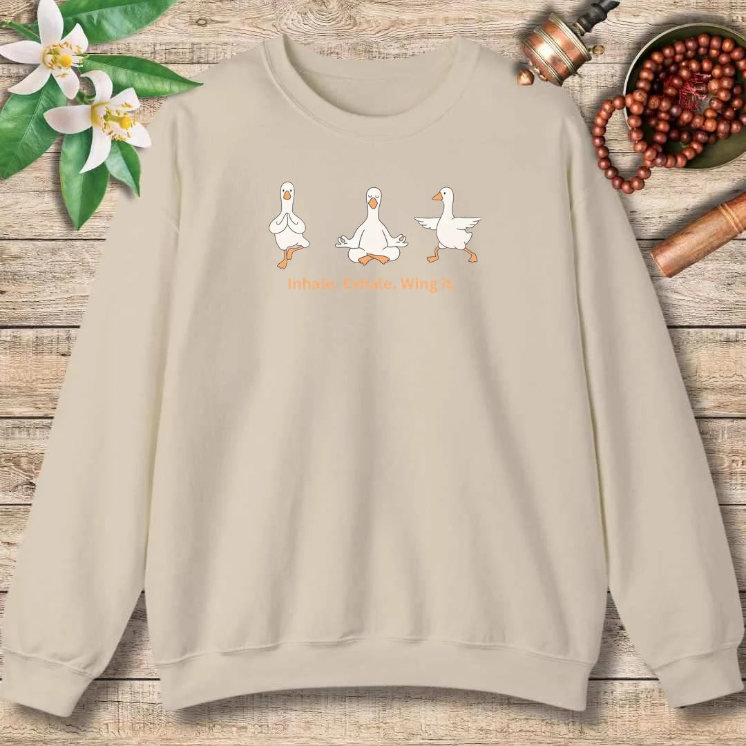Inhale. Exhale. Wing It. Sweatshirt