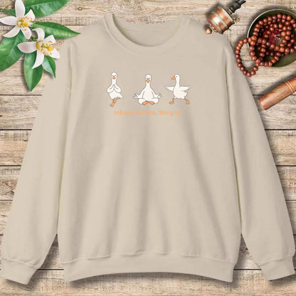 Inhale. Exhale. Wing It. Sweatshirt