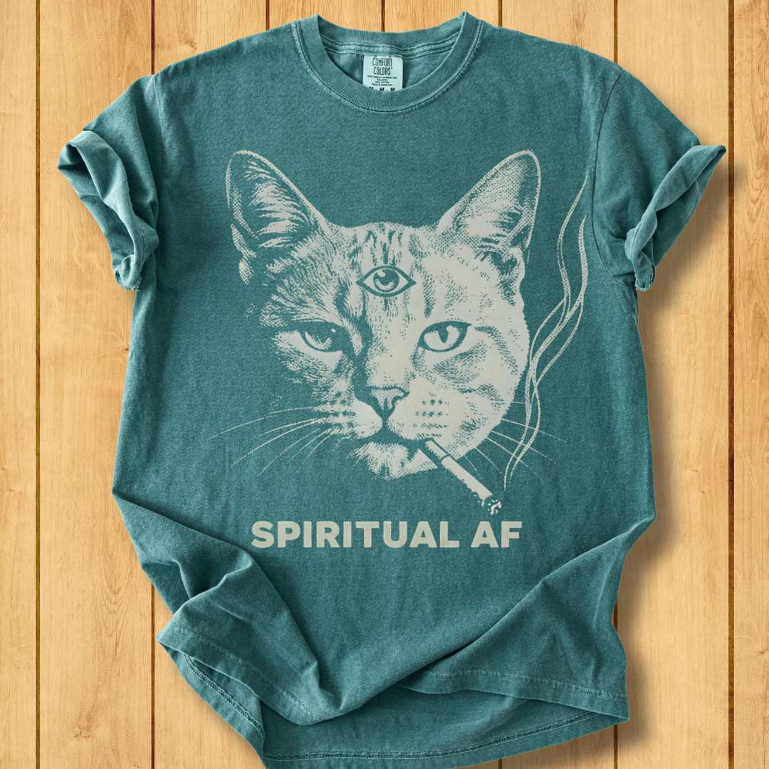 Spiritual AF Unisex Garment-Dyed T-Shirt