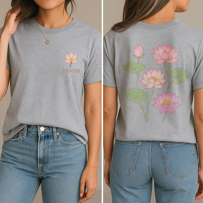 Lotus Bloom T-Shirt (Front + Back)