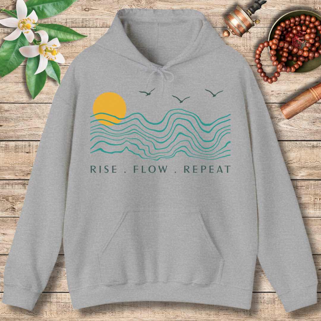 Rise. Flow. Repeat (Front) Hoodie