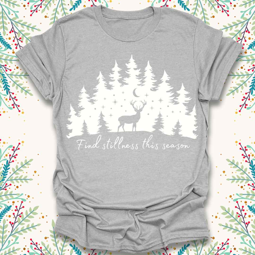 Find Stillness Christmas T-Shirt