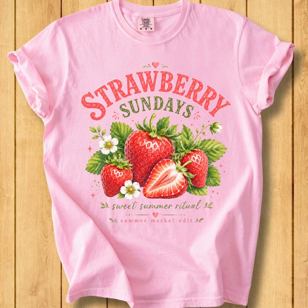 Strawberry Sundays Unisex Dyed T-Shirt