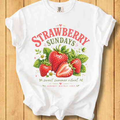 Strawberry Sundays Unisex Dyed T-Shirt