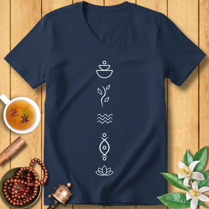 The Journey Within Symbols Unisex V-Neck T-Shirt