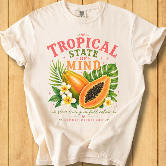 Tropical State of Mind Unisex Dyed T-Shirt