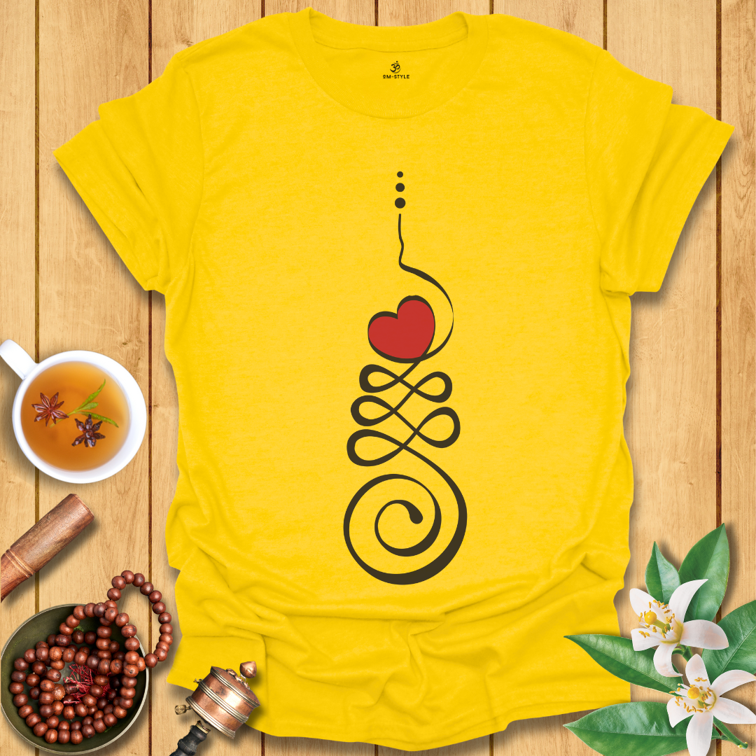 Unalome Heart Symbol  T-Shirt