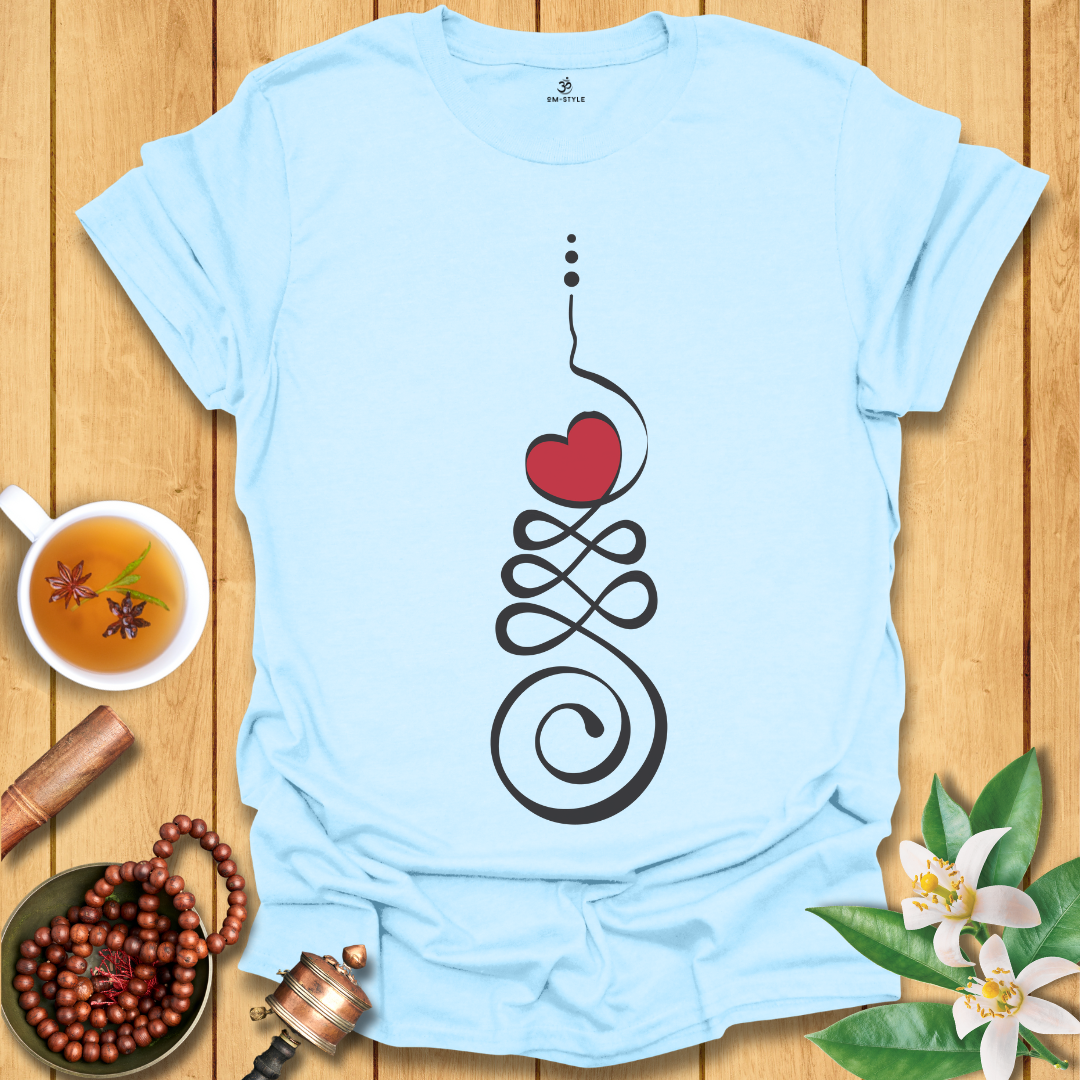 Unalome Heart Symbol  T-Shirt