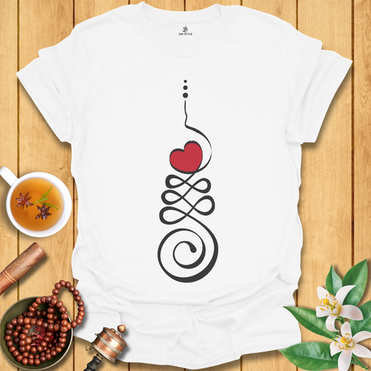 Unalome Heart Symbol  T-Shirt