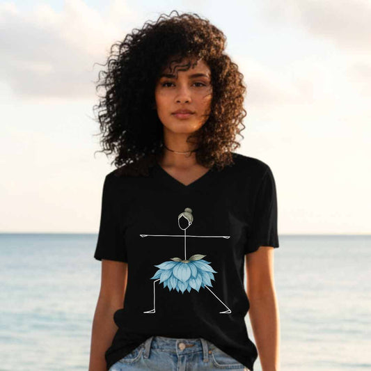Warrior Pose Unisex V-Neck T-Shirt