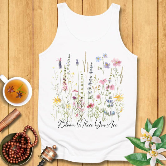 Bloom Where You Are Unisex Jersey Tank