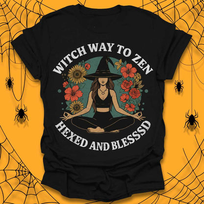 Witch Way To Zen Halloween T-Shirt