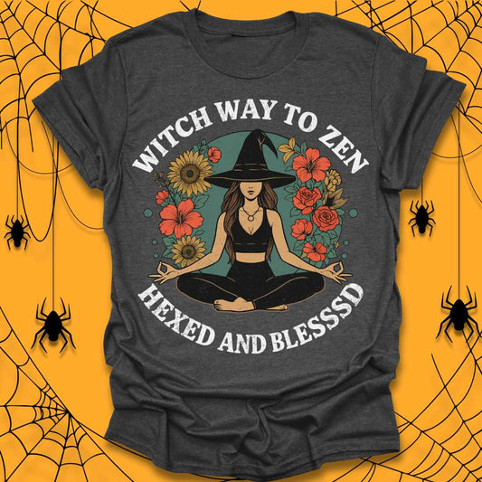 Witch Way To Zen Halloween T-Shirt