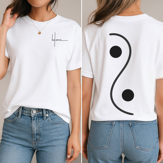 Yin Yang Balance T-Shirt (Front + Back)