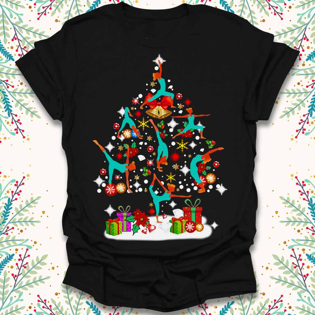 Yoga Pose Christmas Tree T-Shirt
