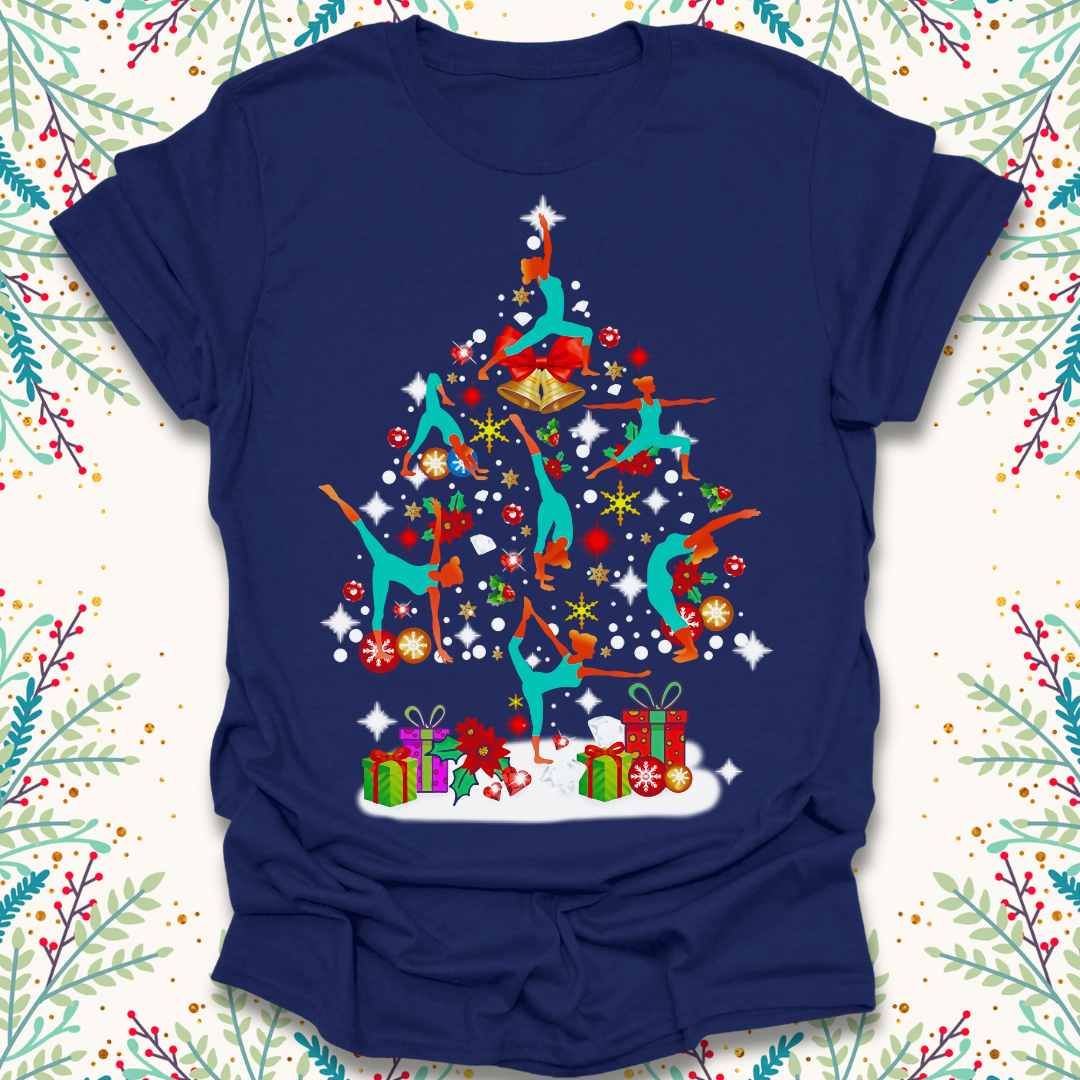 Yoga Pose Christmas Tree T-Shirt