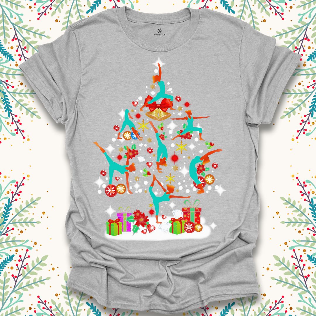Yoga Pose Christmas Tree T-Shirt