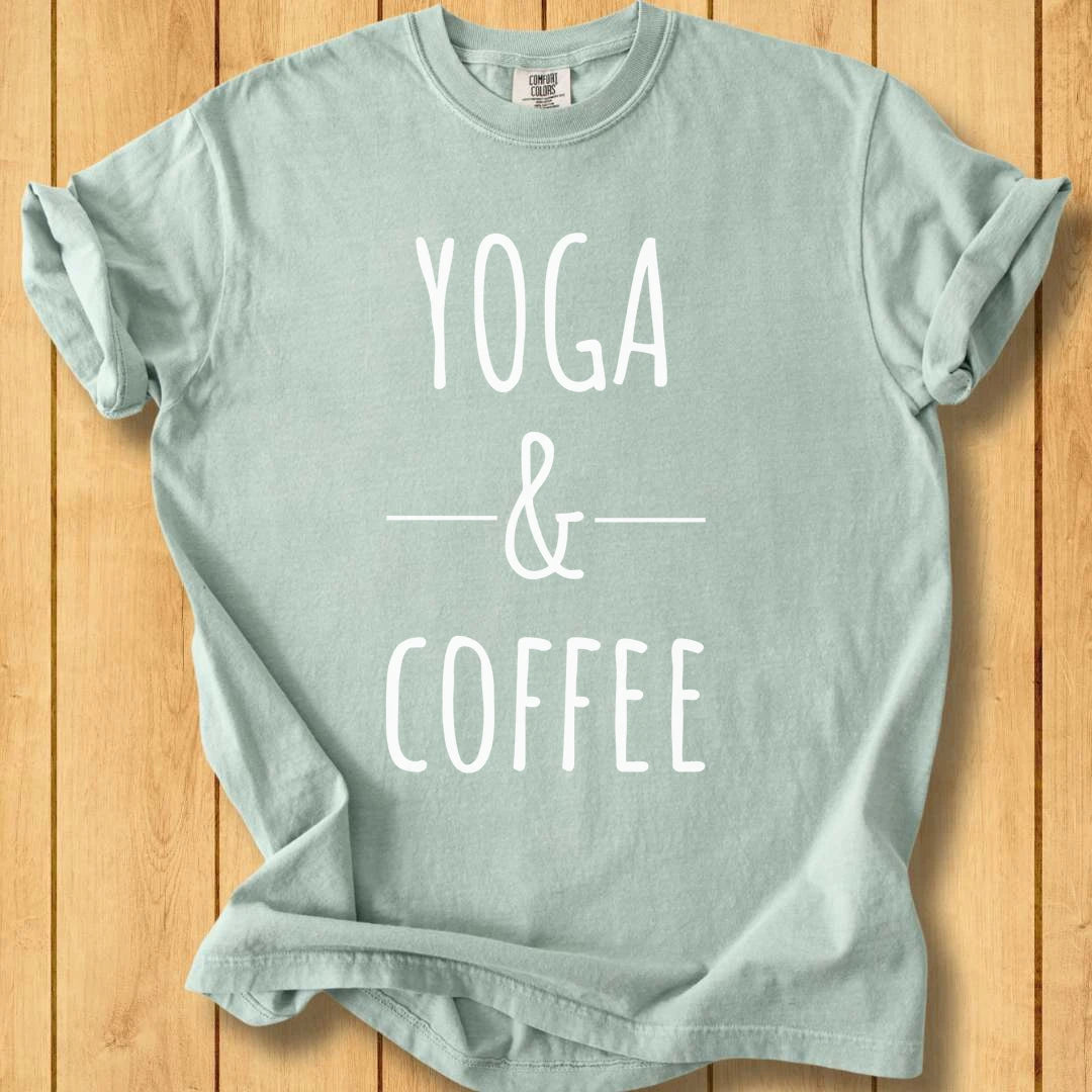 Yoga & Coffee w Unisex Dyed T-Shirt