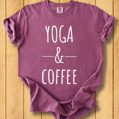 Yoga & Coffee w Unisex Dyed T-Shirt
