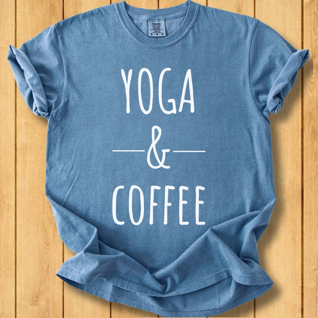 Yoga & Coffee w Unisex Dyed T-Shirt