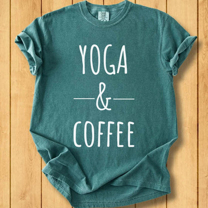 Yoga & Coffee w Unisex Dyed T-Shirt