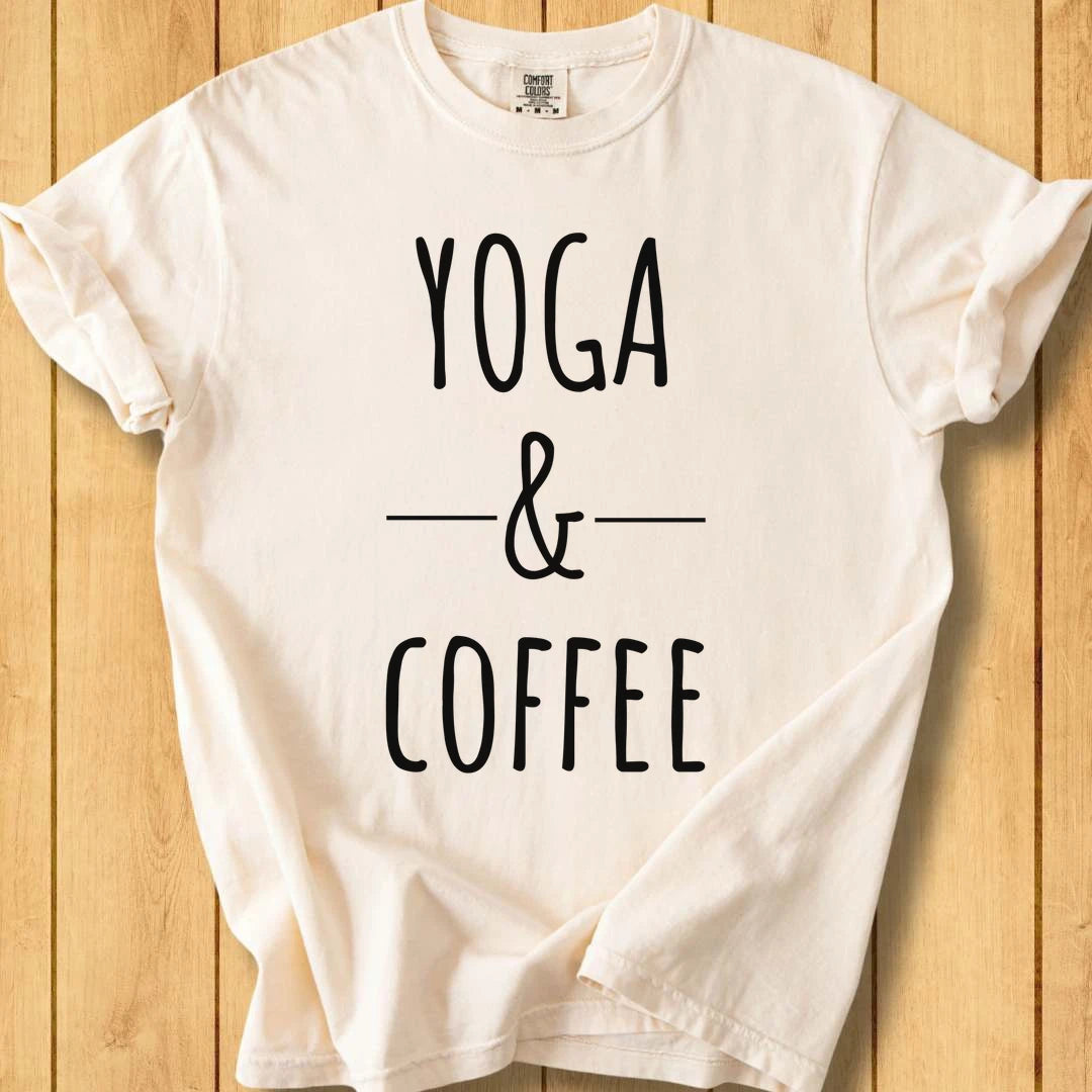 Yoga & Coffee w Unisex Dyed T-Shirt