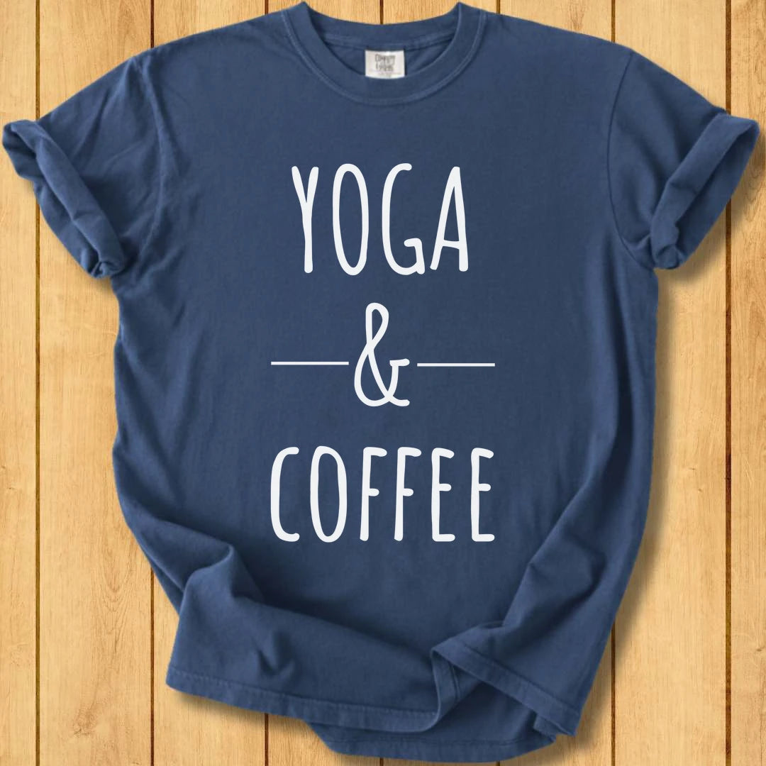 Yoga & Coffee w Unisex Dyed T-Shirt