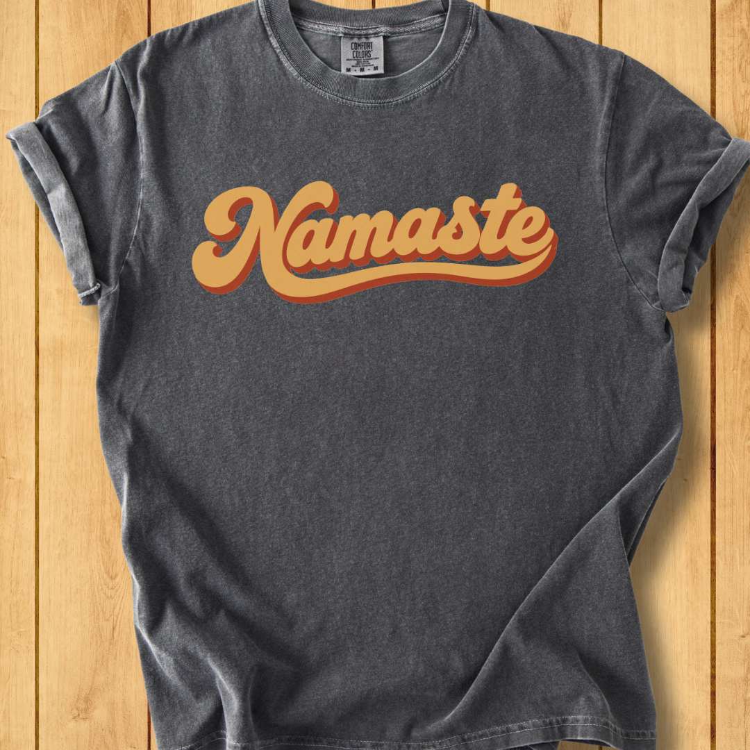 Retro Namaste Unisex Dyed  T-Shirt