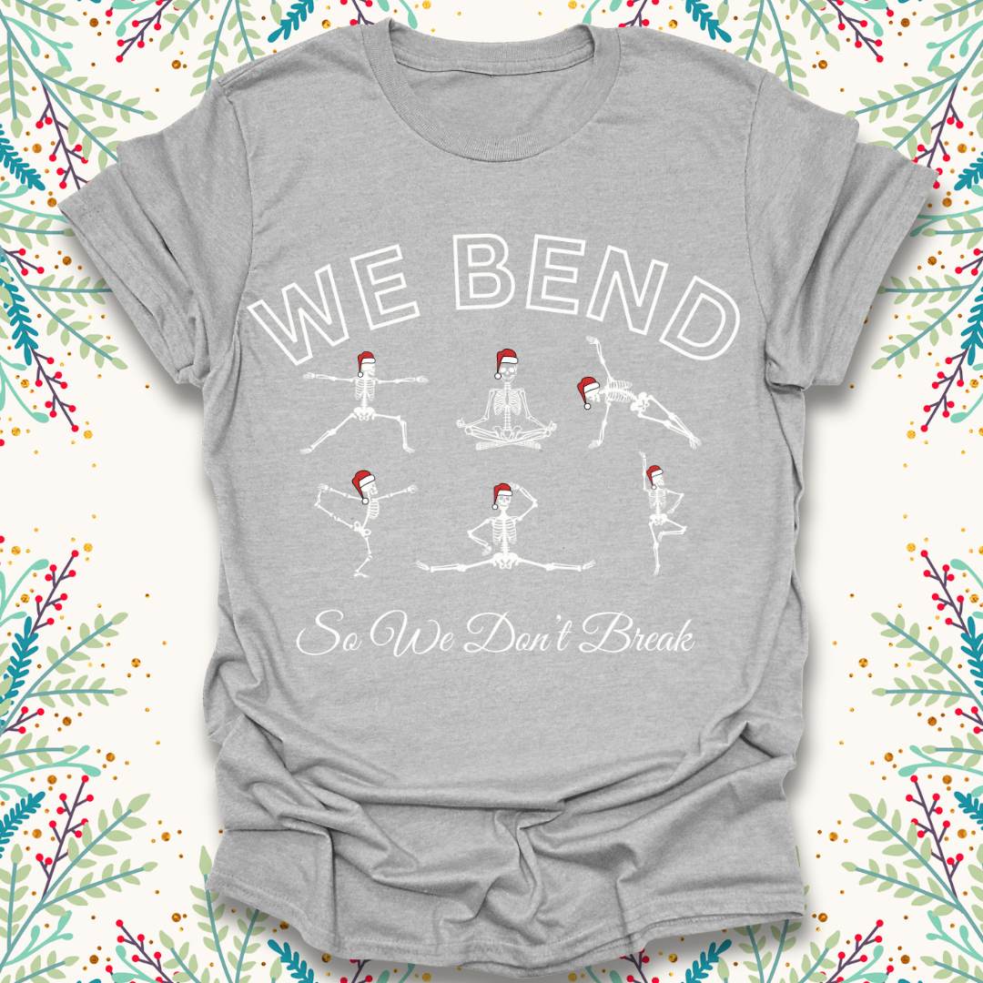 Christmas Skeletal Yoga T-Shirt