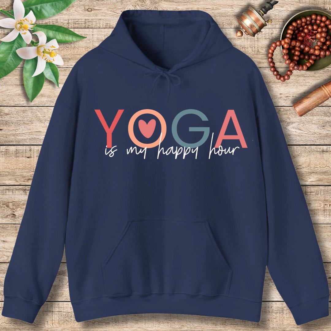 Yoga Is My Happy Hour (Front Only) Hoodie