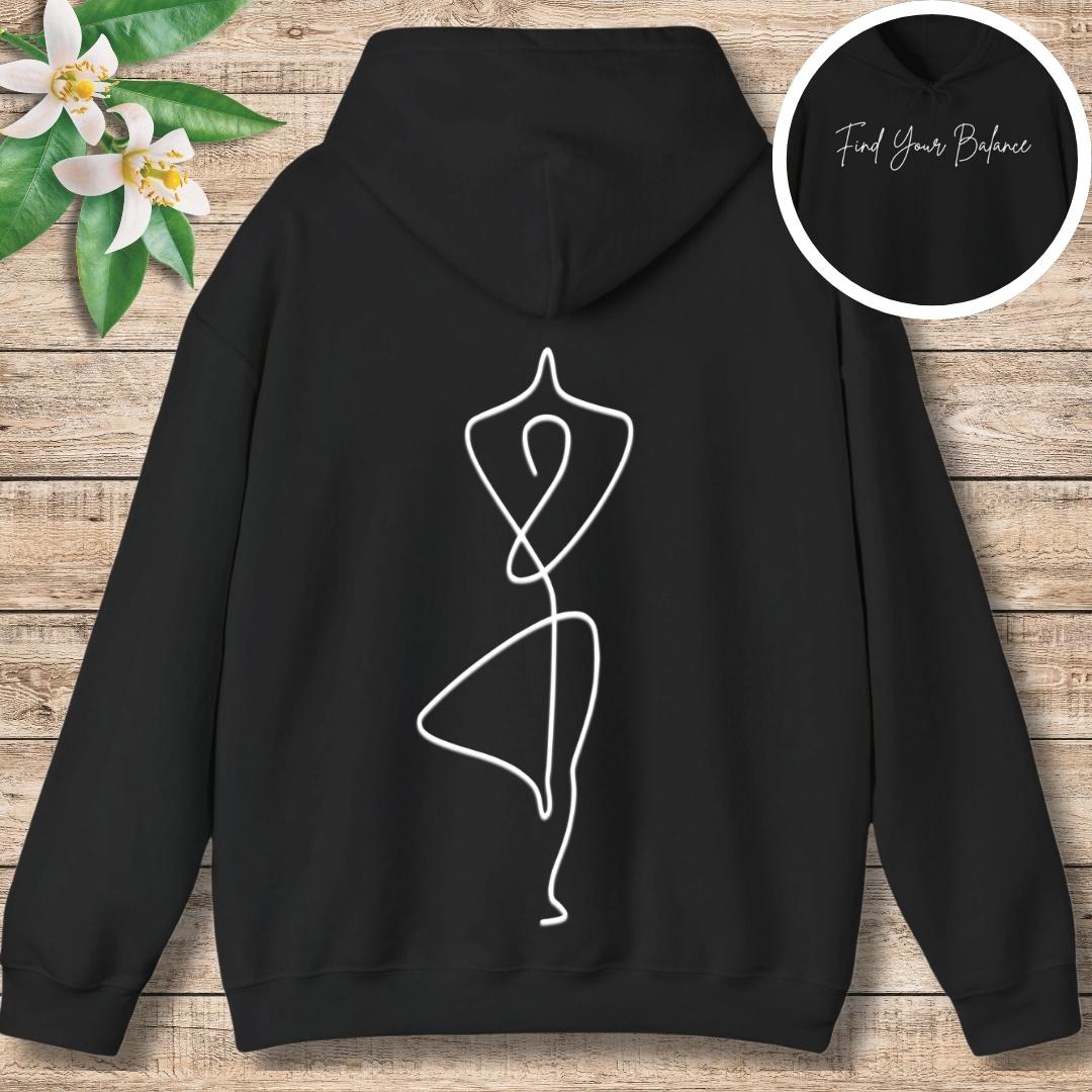 Find Your Balance  (Front and Back) Hoodie