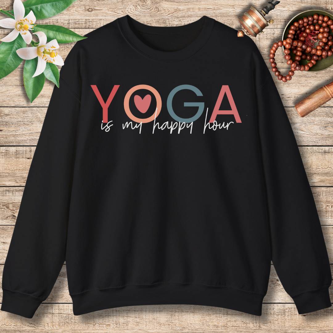 Yoga Is My Happy Hour Sweatshirt