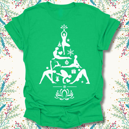 Tree of Yoga Cheer Christmas T-Shirt