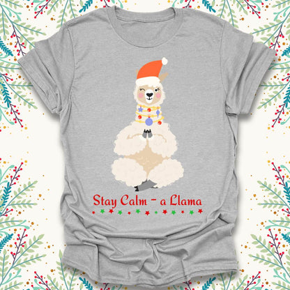 Stay Calm -a Llama Christmas T-Shirt
