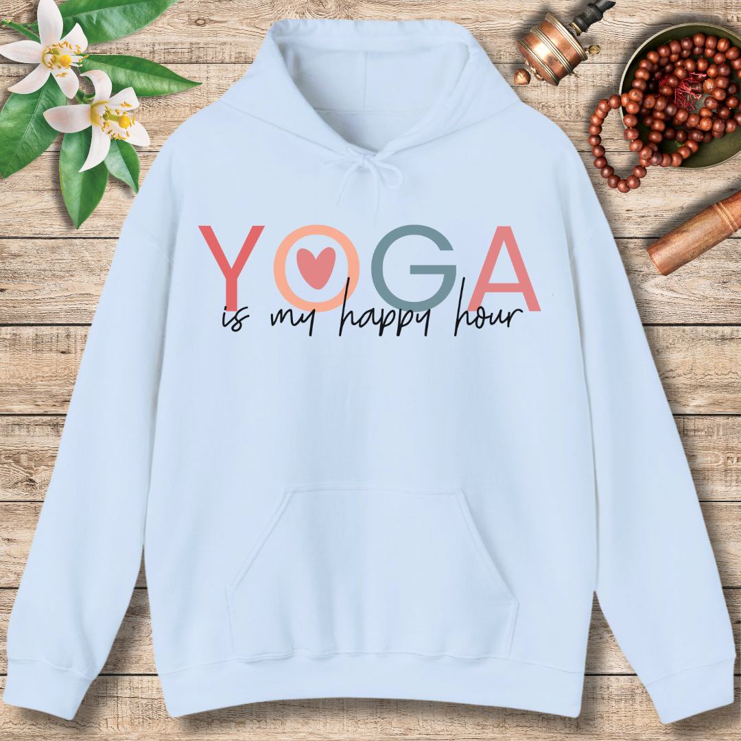 Yoga Is My Happy Hour (Front Only) Hoodie