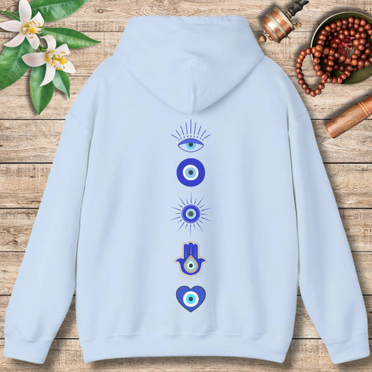 Blue Evil Eye (Back Only) Hoodie