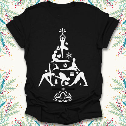 Tree of Yoga Cheer Christmas T-Shirt